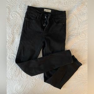 Madewell black denim button fly jeans